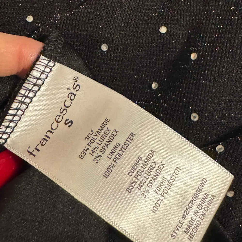 Elegant Black Sheer Bodycon Rhinestone Sparkle Party NYE Holiday Birthday Dress - Picture 2 of 8